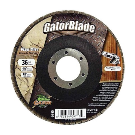 Gator Grit 9713 45 x 088 in 36 Grit Flap Disc 2463909